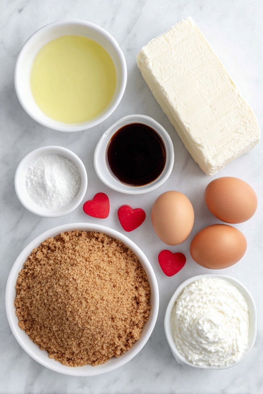 Flat lay of small white ceramic bowl of pale golden graham cracker crumbs, small white ceramic bowl with melted butter glistening, block of creamy white cream cheese with smooth edges, small white ceramic bowl of fine white granulated sugar, small white ceramic bowl of thick white sour cream, small white ceramic bowl with clear vanilla extract, small white ceramic bowl containing vibrant green liquid food coloring, whole brown eggs with clean shells, dollop of fresh white whipped cream in a small white ceramic bowl, few bright red heart-shaped candies placed neatly nearby, all arranged symmetrically in balanced proportions, placed on a clean white marble surface, soft natural light, photo taken with an iPhone, professional food photography style, fresh ingredients, white ceramic bowls, no bottles, no duplicates, no utensils, no packaging --ar 2:3 --v 7 --p m7354615311229779997 - Grinch Mini Cheesecake Bites, festive cheesecake bites, Christmas dessert ideas, no-bake holiday treats, cute holiday cheesecake