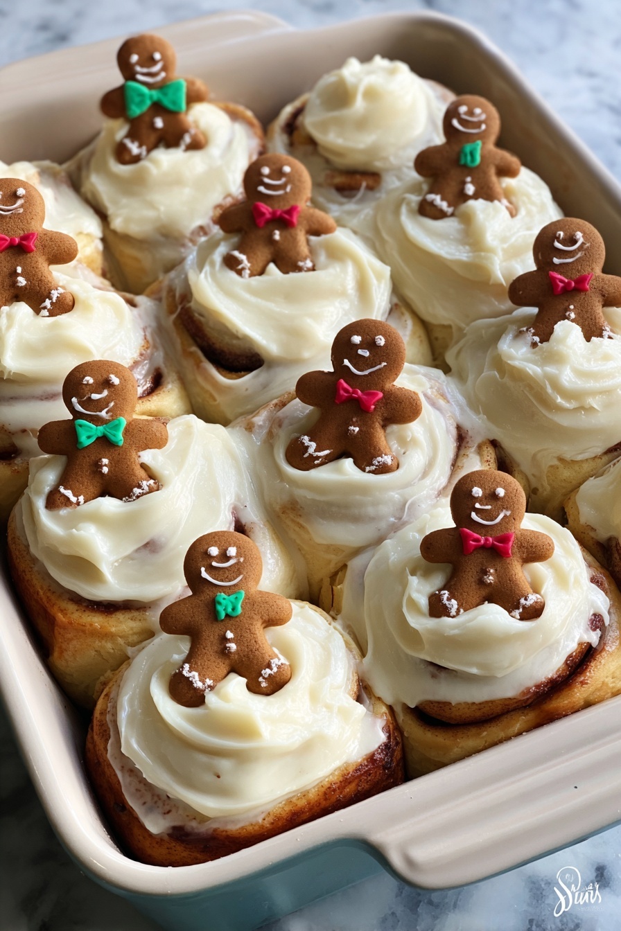 Gingerbread Cinnamon Rolls Recipe - Serving