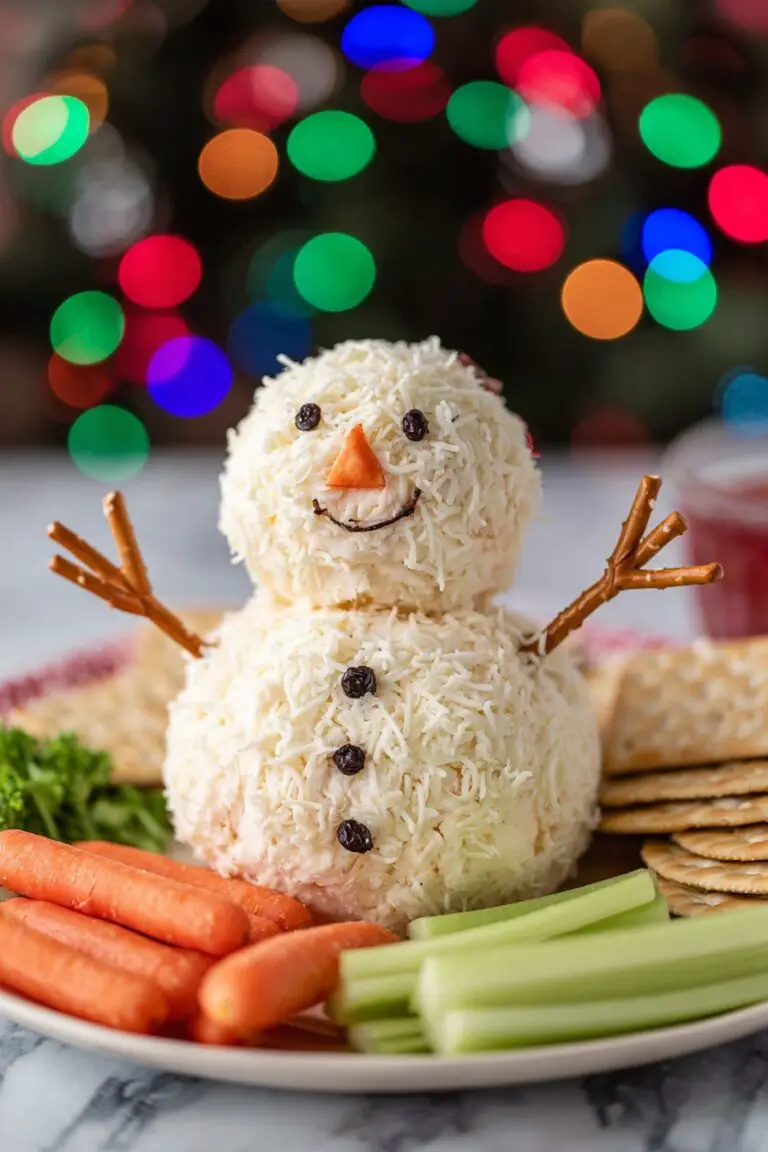 Snowman Cheeseball Recipe