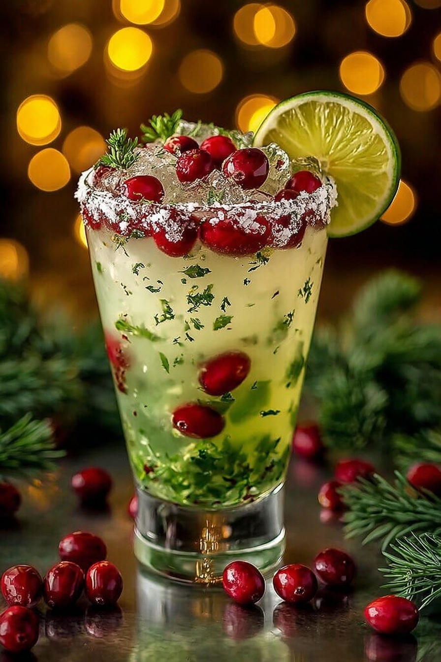 Christmas Mistletoe Margarita Recipe - Serving