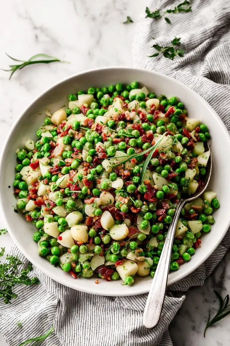 Pear and Pancetta Thanksgiving Peas Recipe