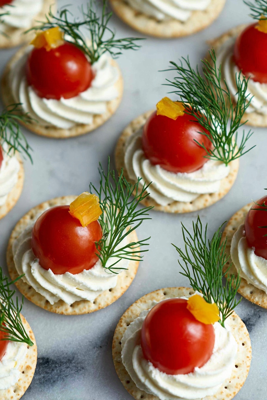 Christmas Ornament Appetizer Bites Recipe - Serving