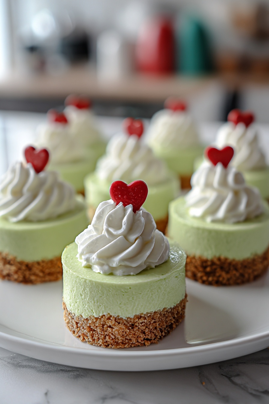 Grinch Mini Cheesecake Bites Recipe - Serving