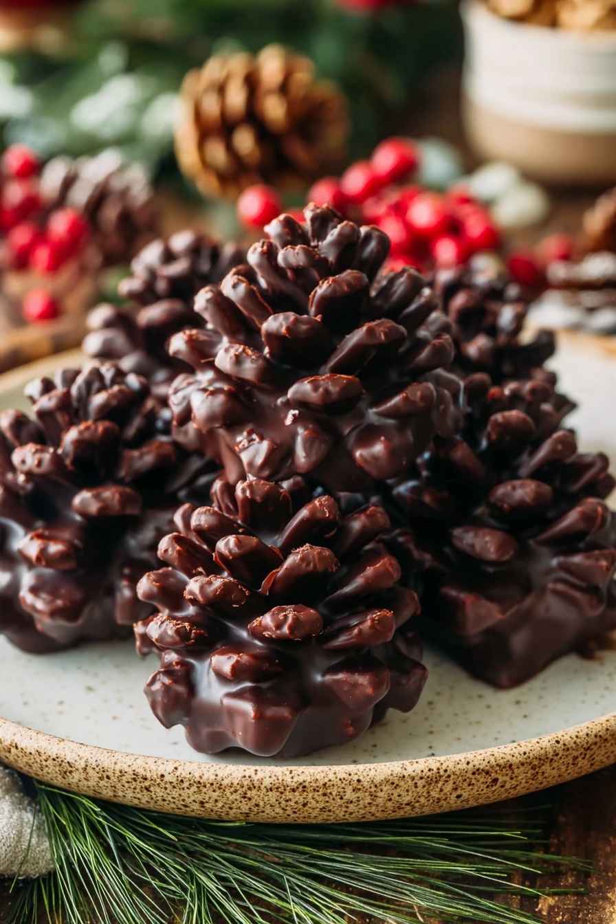 Viral Pine Cone Brownie Cones Recipe - Serving