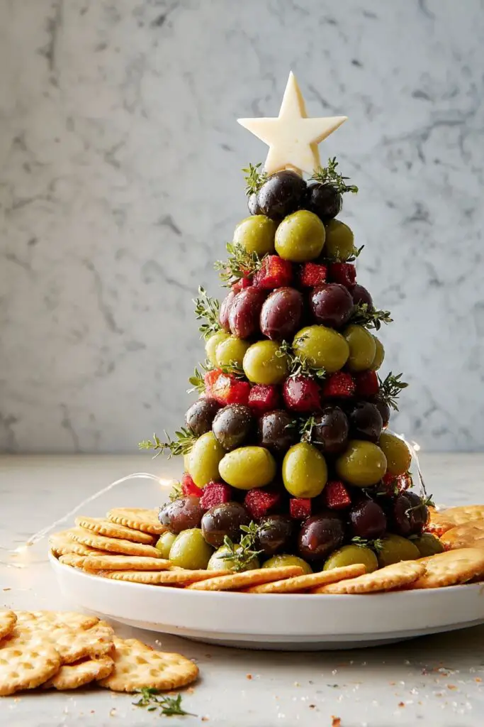 Antipasto Cheese Ball Christmas Tree Recipe
