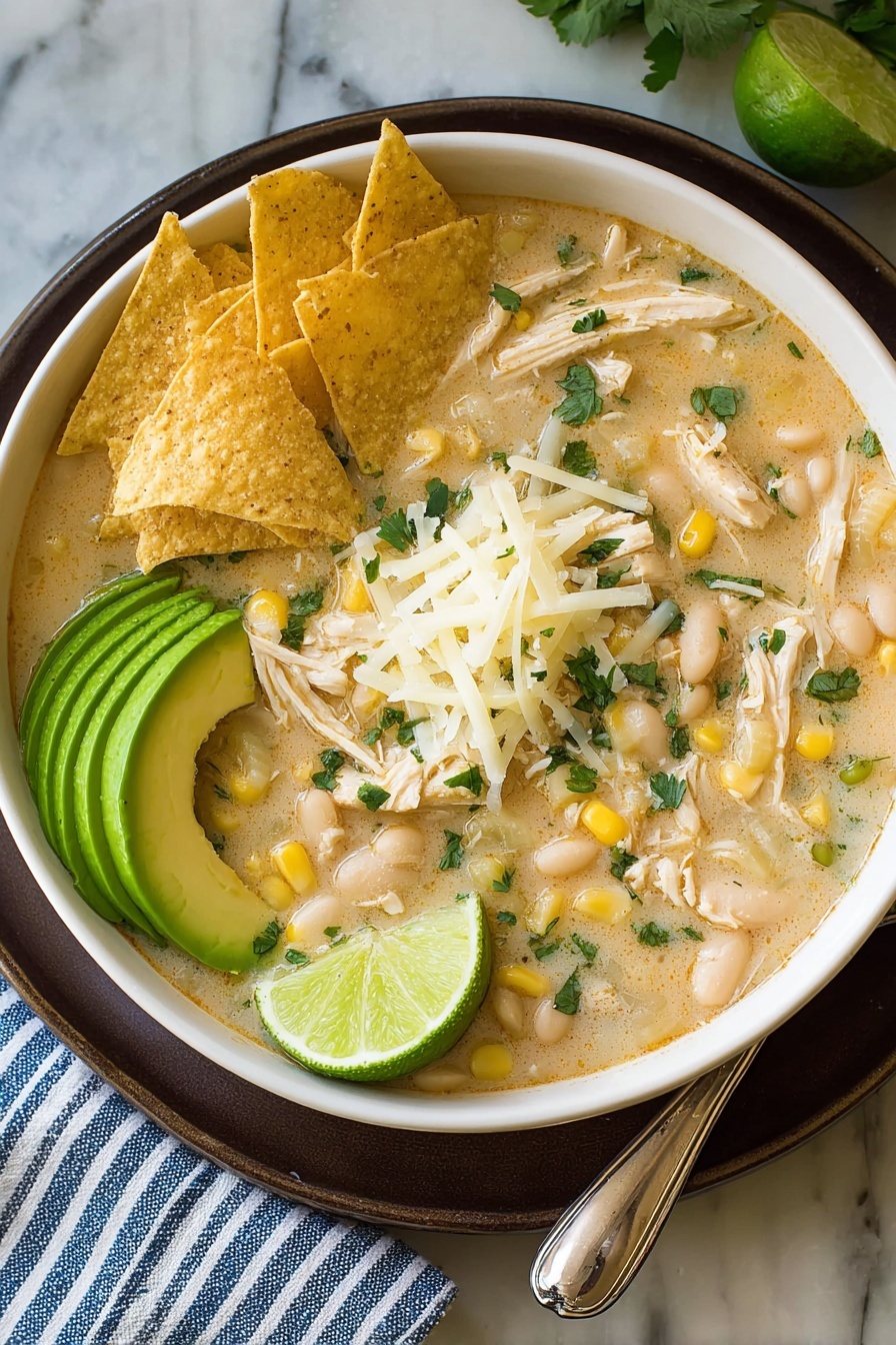 Easy White Chicken Chili Recipe - Serving