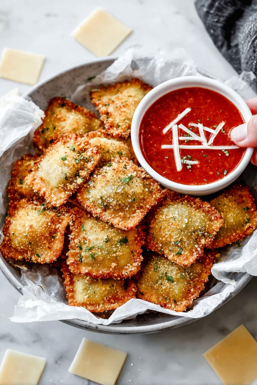 Crispy Toasted Ravioli with Marinara Recipe - Recipe Step
