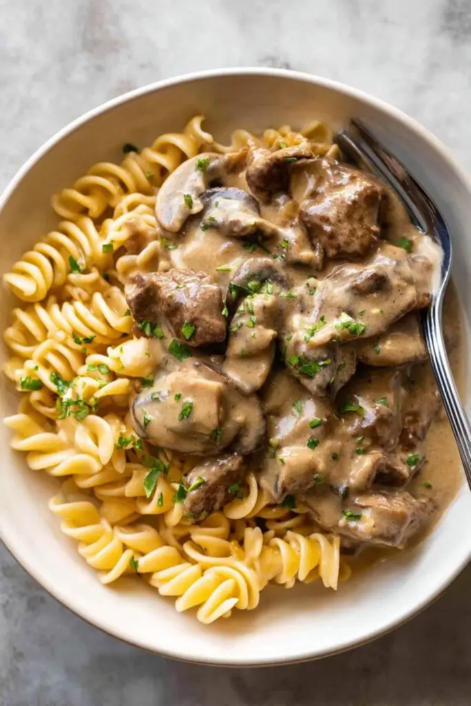 Beef Stroganoff Recipe with Mushrooms Recipe