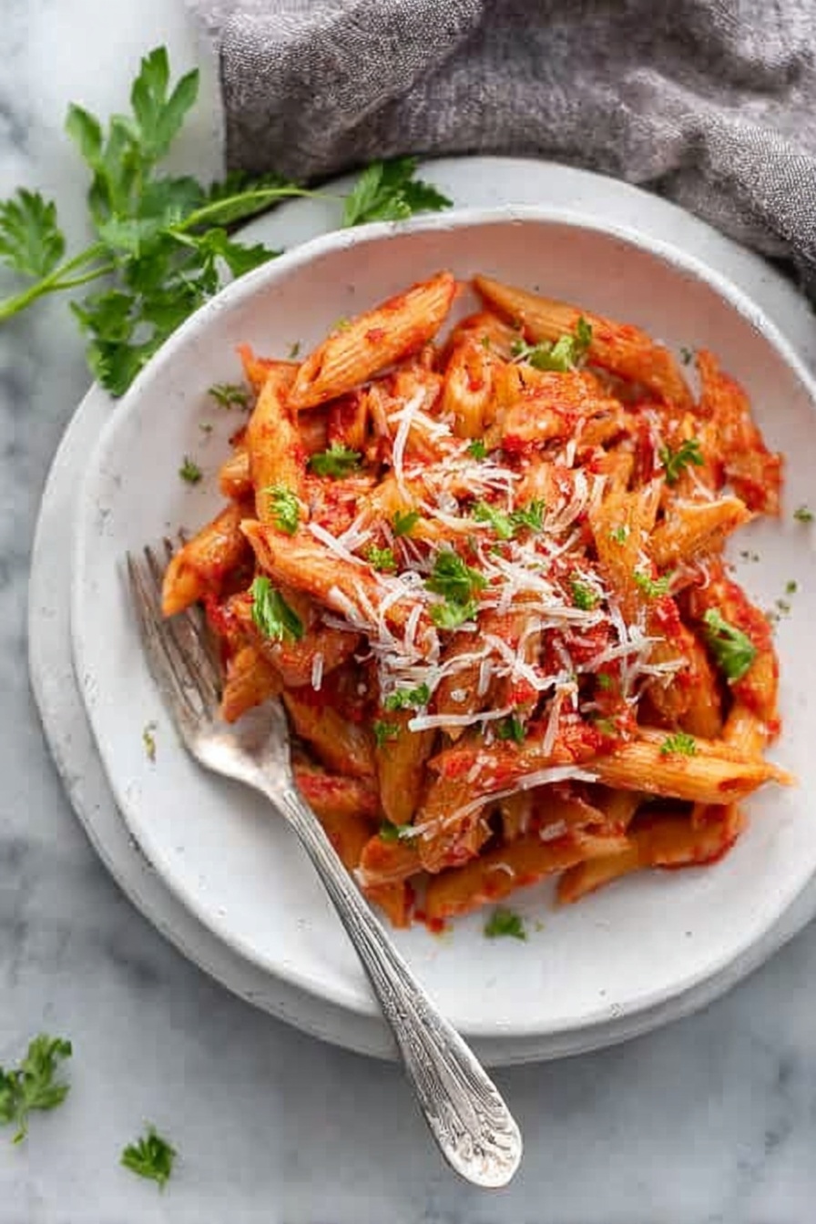 Spicy Penne Arrabbiata Recipe - Serving
