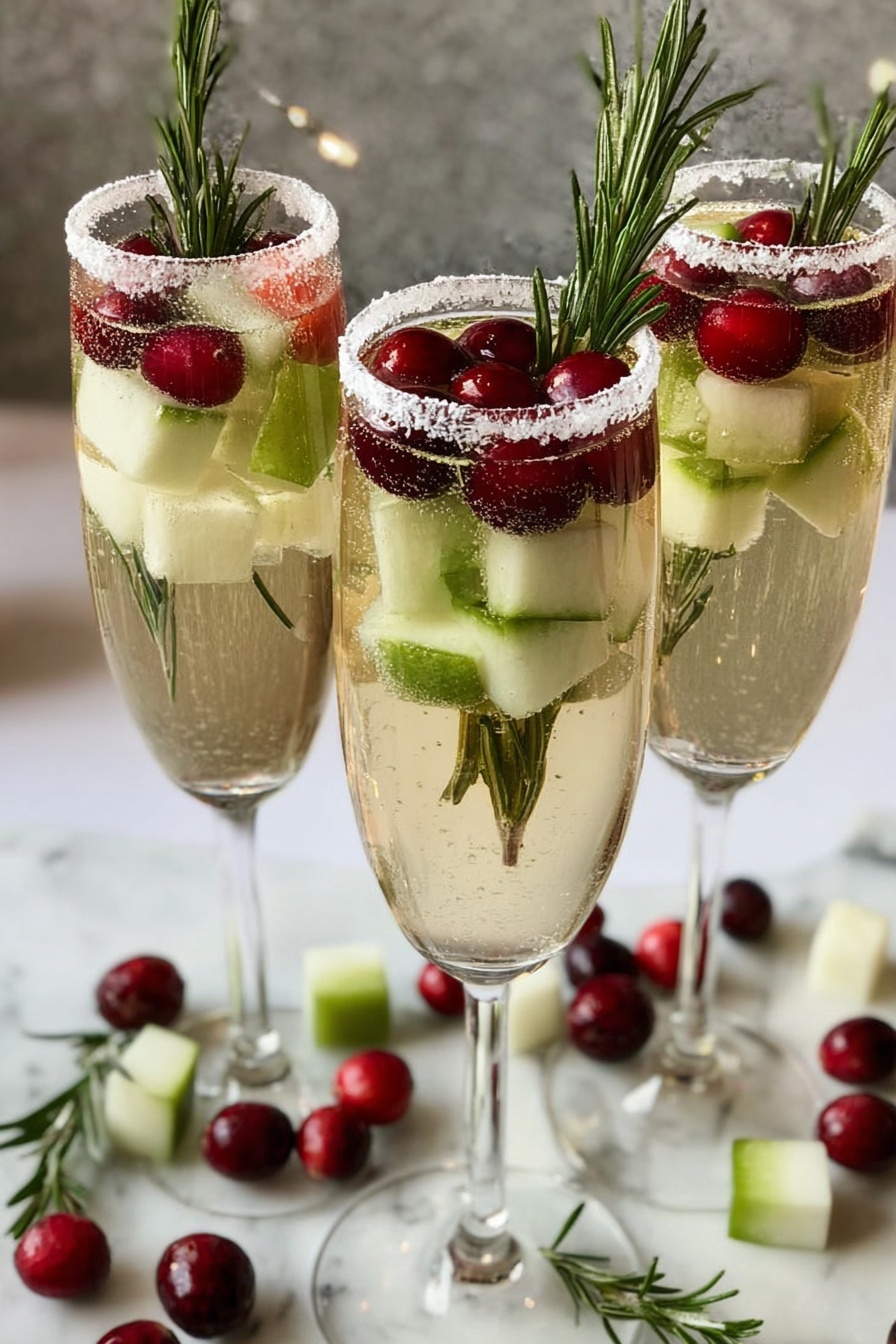 Festive Cranberry Green Apple Sangria Recipe - Serving