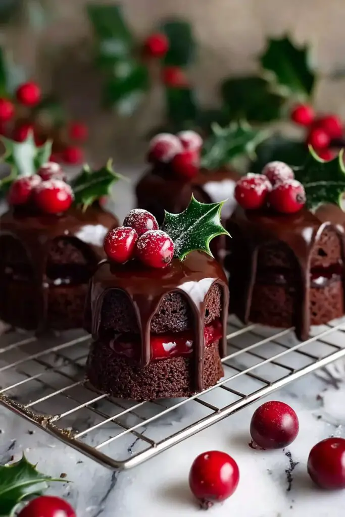 Vegan Cranberry Chocolate Mini Cakes Recipe