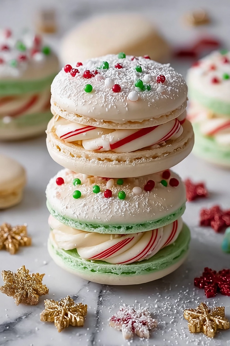 Christmas Tree Macaron Recipe - Serving