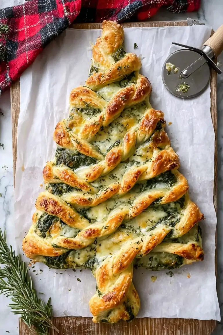 Cheese Spinach Christmas Tree Appetizer Recipe