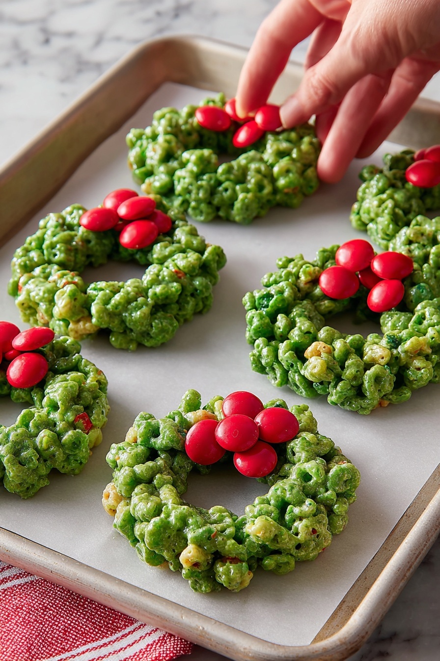 Green Cornflake Wreaths for Christmas Recipe - Recipe Step