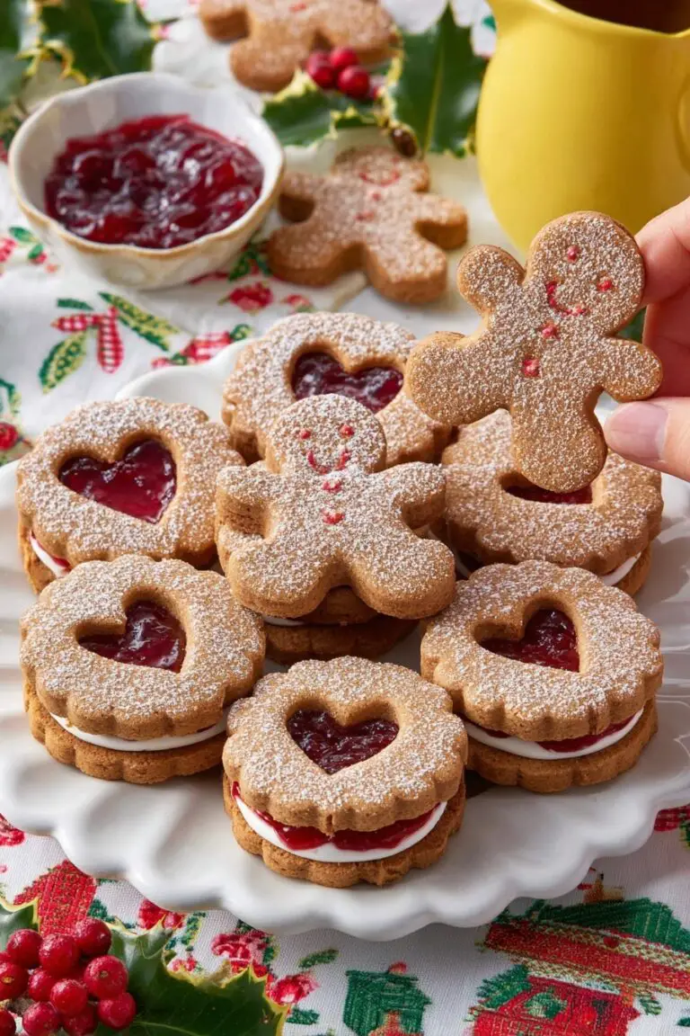 Gingerbread Sandwich Cookies with Cranberry Filling Recipe