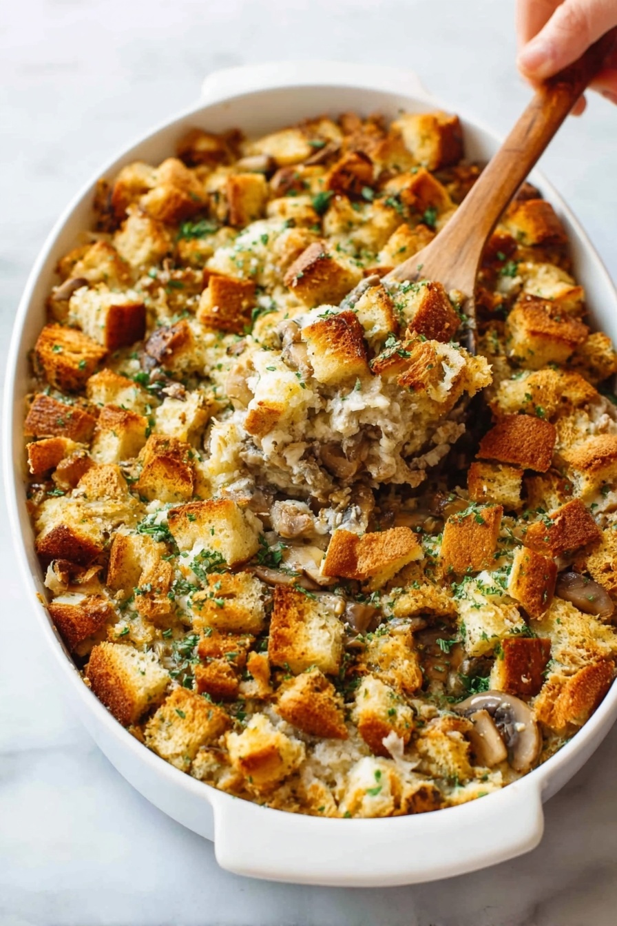 Creamy Chicken Wild Rice Casserole Recipe - Serving