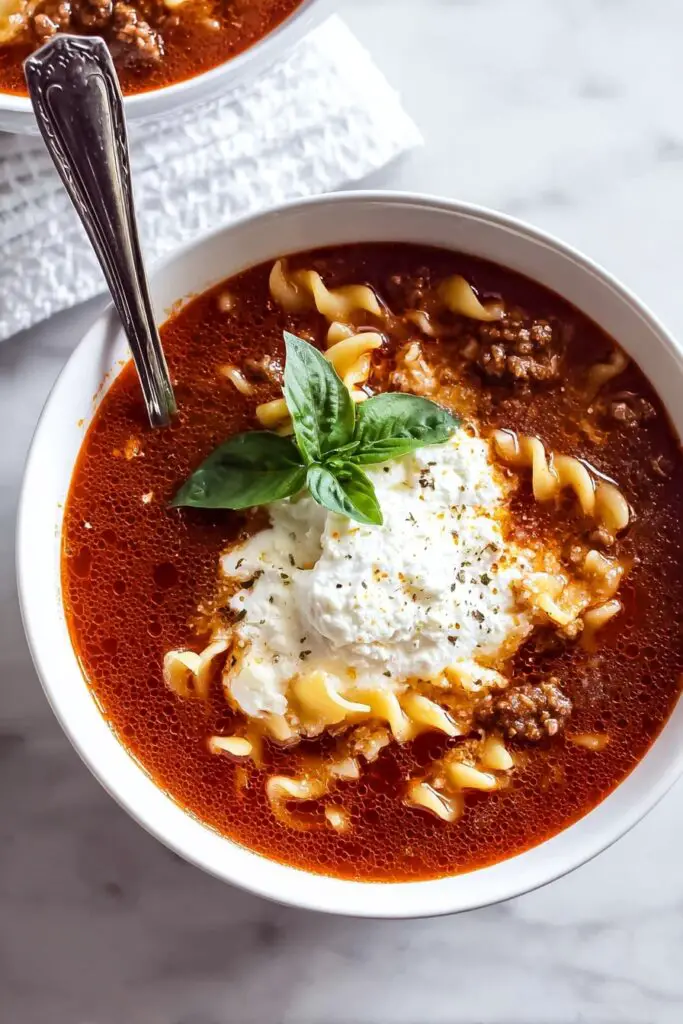 Lasagna Soup with Cheese Recipe