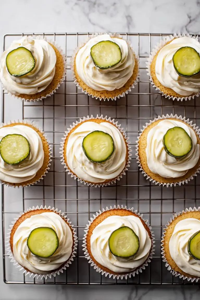 Pickle Cake Cupcakes with Cream Cheese Frosting Recipe