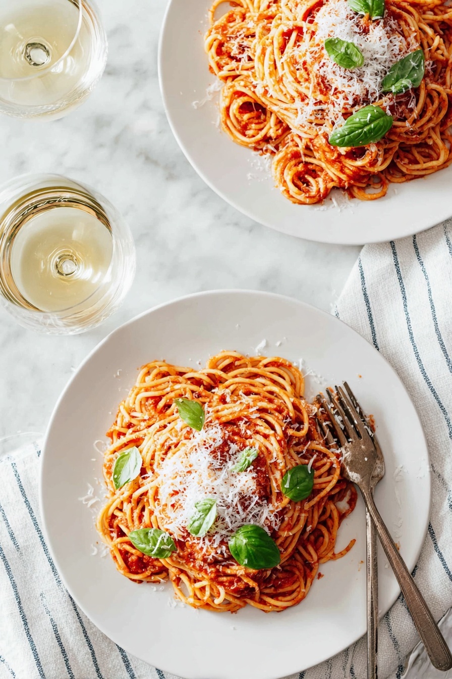Easy Tomato Pasta Pomodoro Recipe - Serving