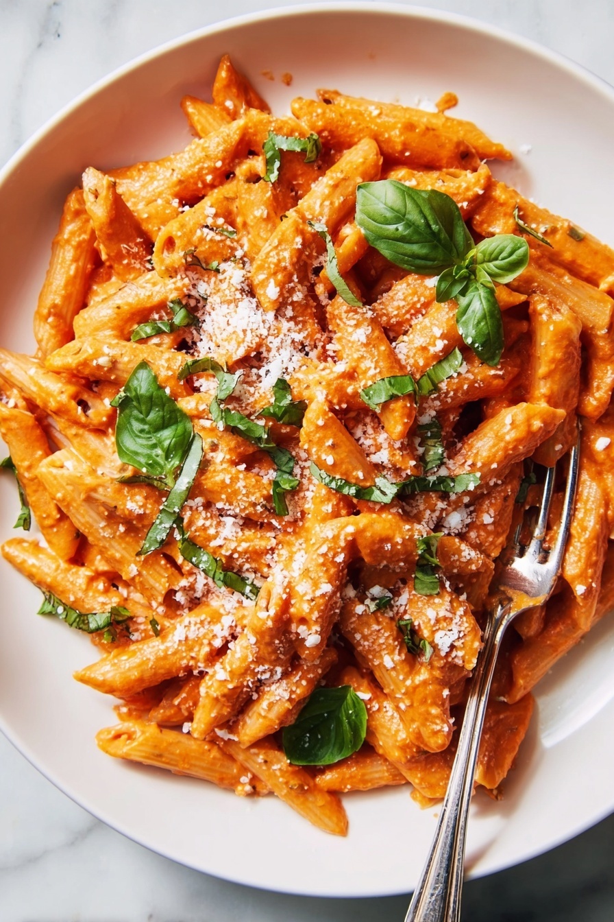 Vodka Penne Pasta Recipe - Serving