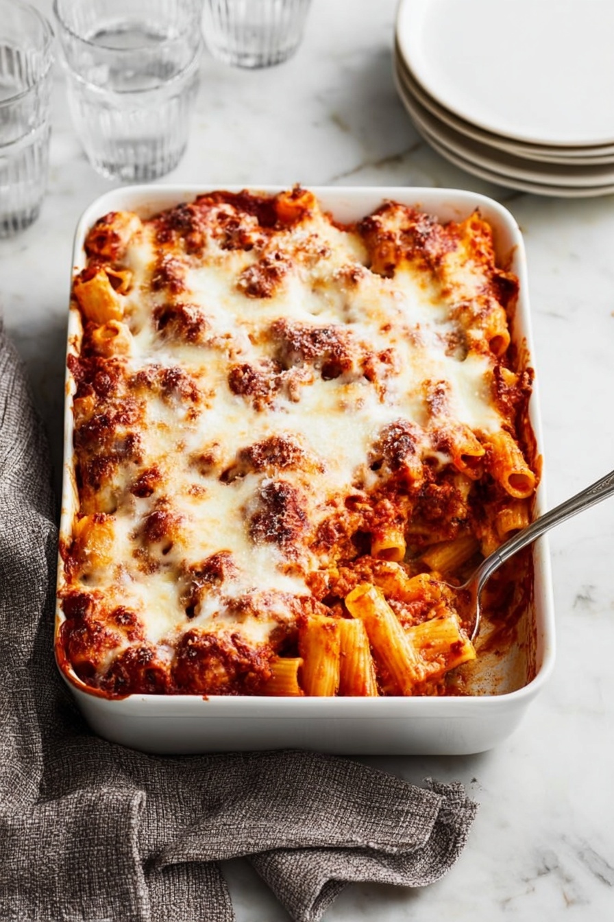 Cheesy Baked Ziti with Sausage Recipe - Recipe Step