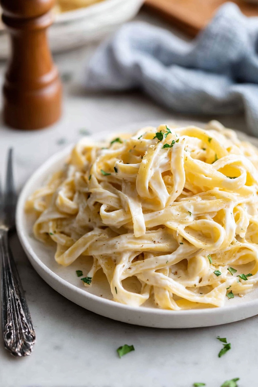 Fettuccine Alfredo Recipe with Parmesan Recipe - Serving