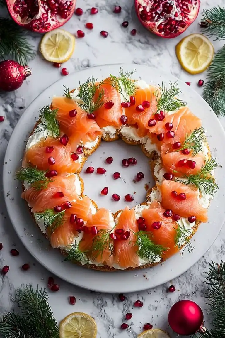Smoked Salmon Bruschetta Wreath Recipe