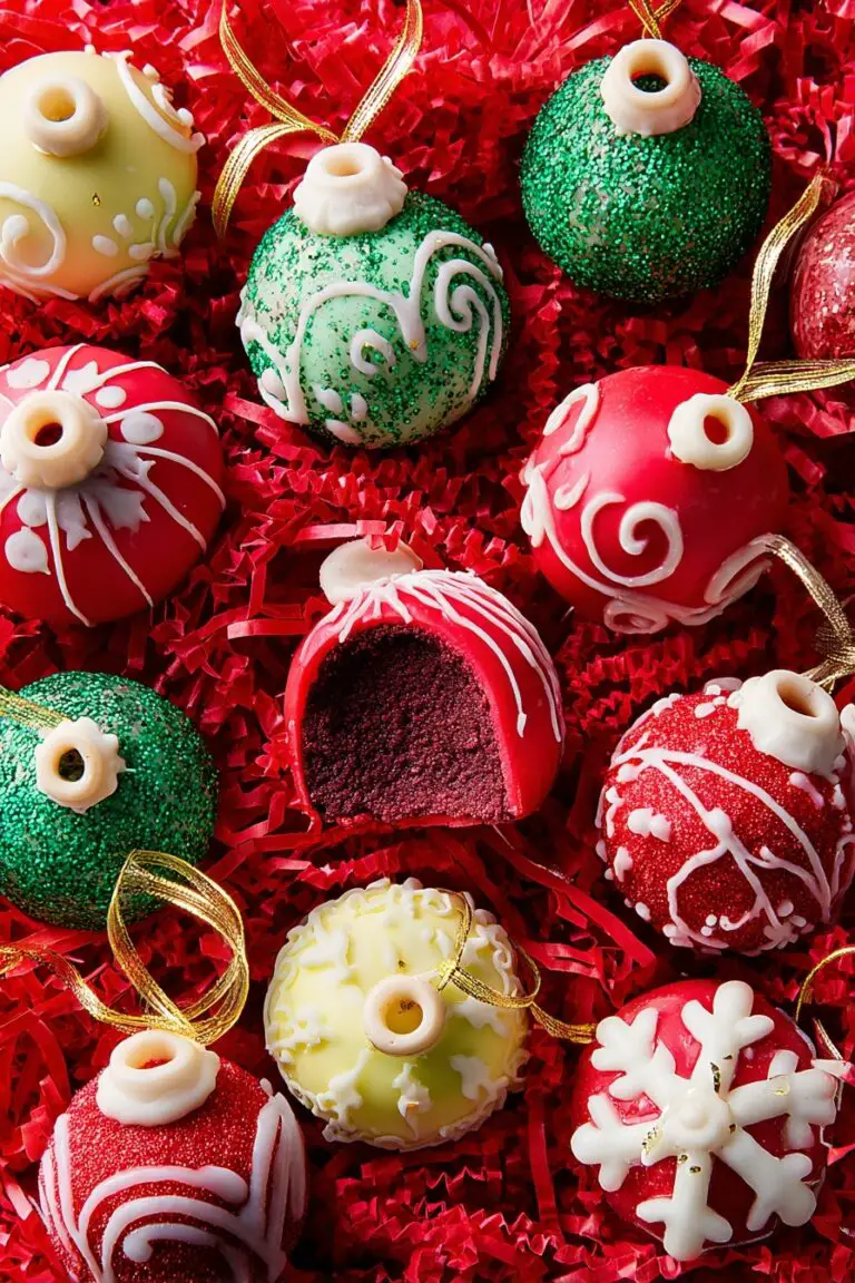 Festive Red Velvet Cake Ball Ornaments Recipe
