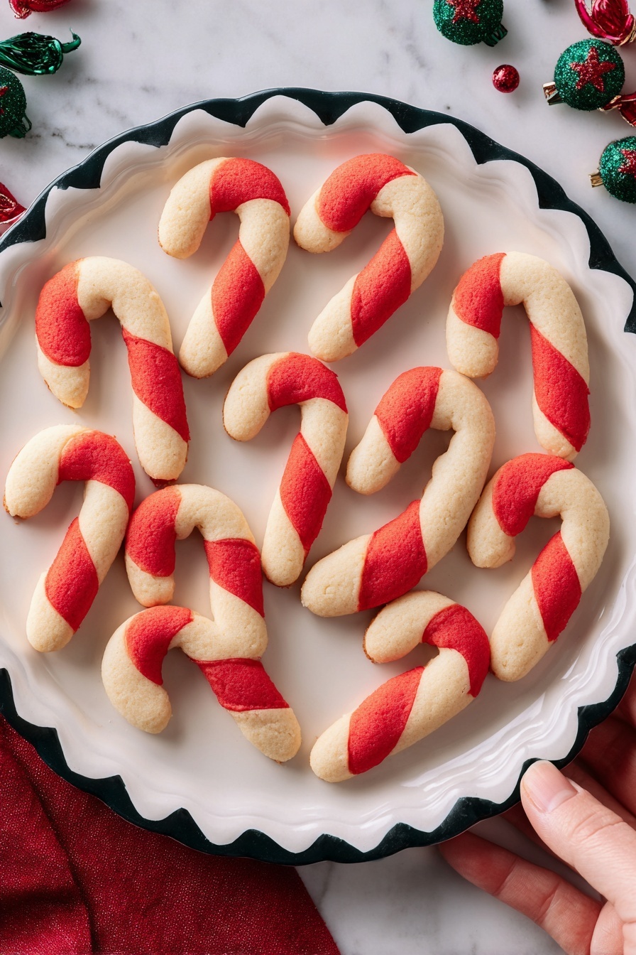 Peppermint Candy Cane Cookies Recipe - Serving