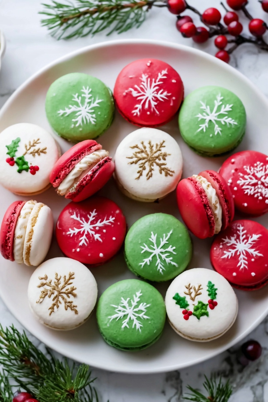 Holiday Christmas Macarons Recipe