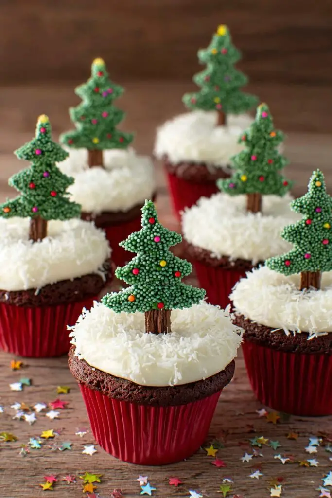 Chocolate Christmas Tree Cupcakes Recipe