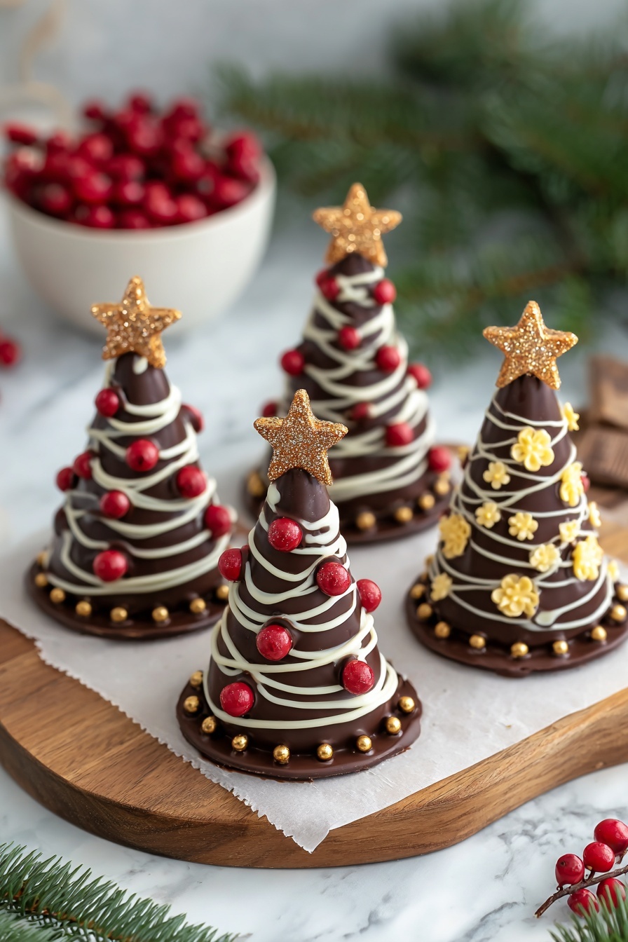 Holiday Chocolate Trees Recipe - Serving