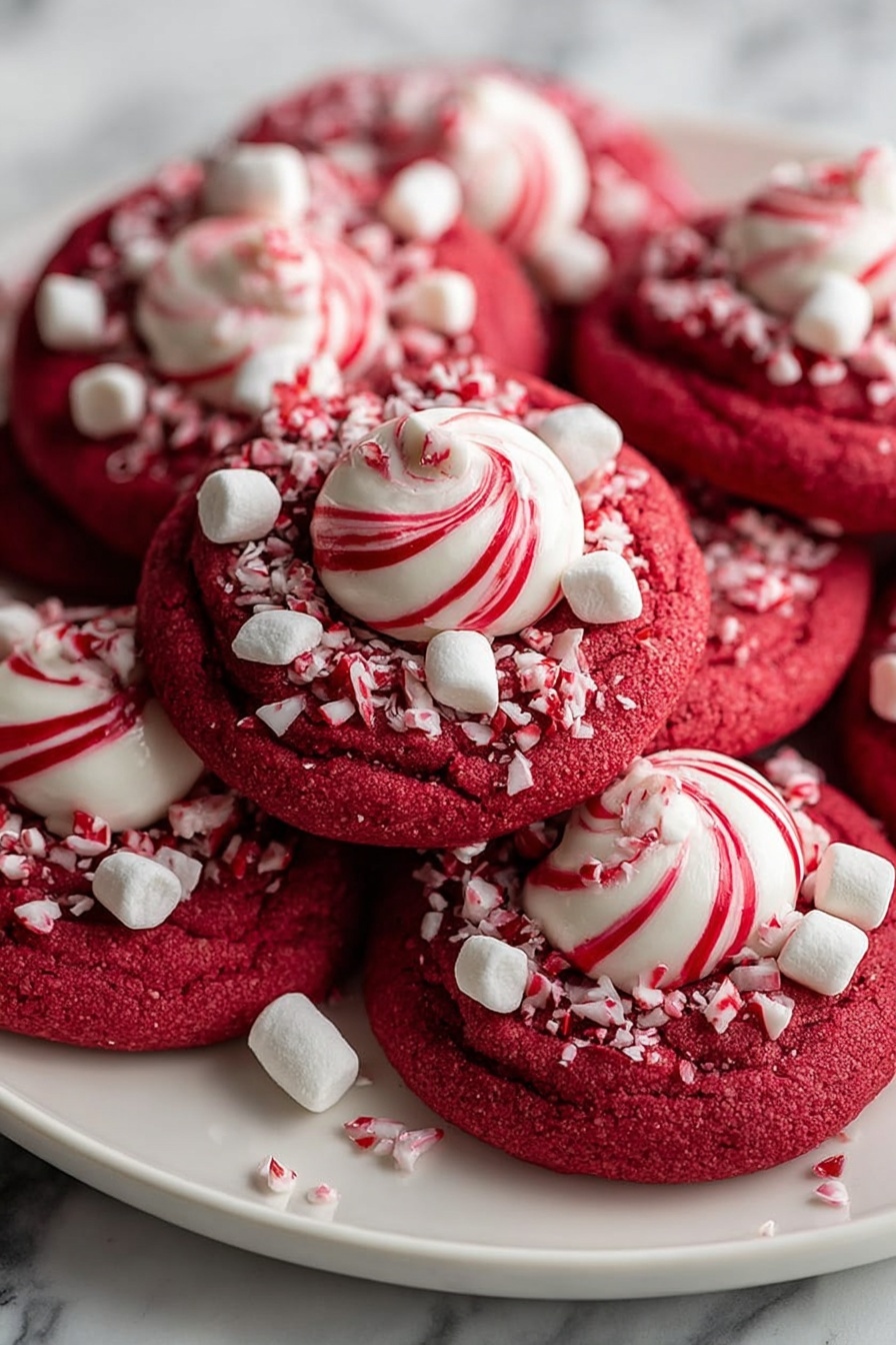 Red Velvet Peppermint Cookies Recipe - Serving