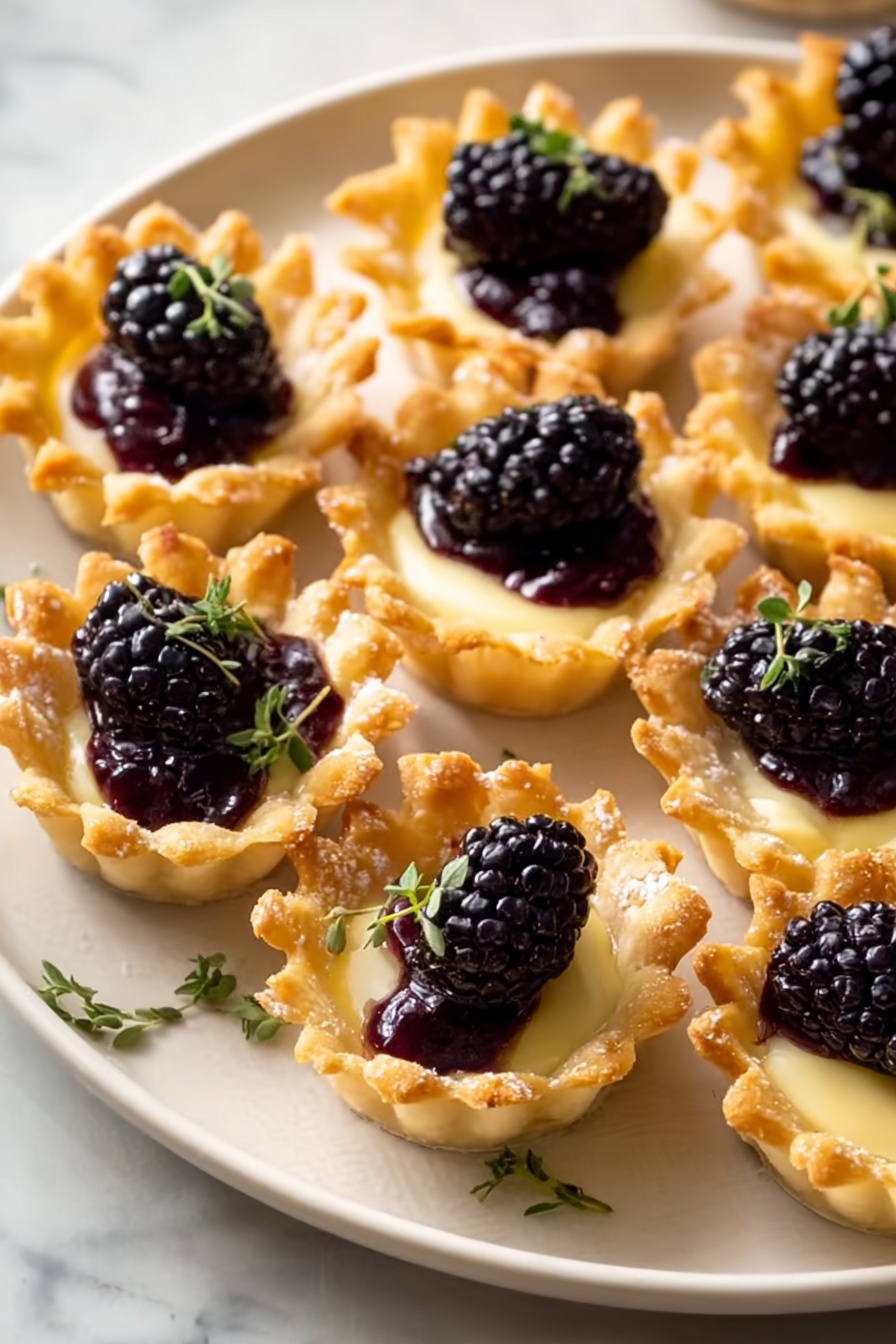 Brie and Blackberry Phyllo Cups Recipe - Serving