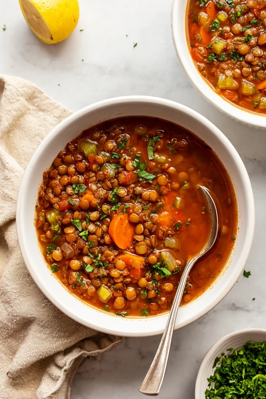 Healthy Lentil Soup Recipe - Serving