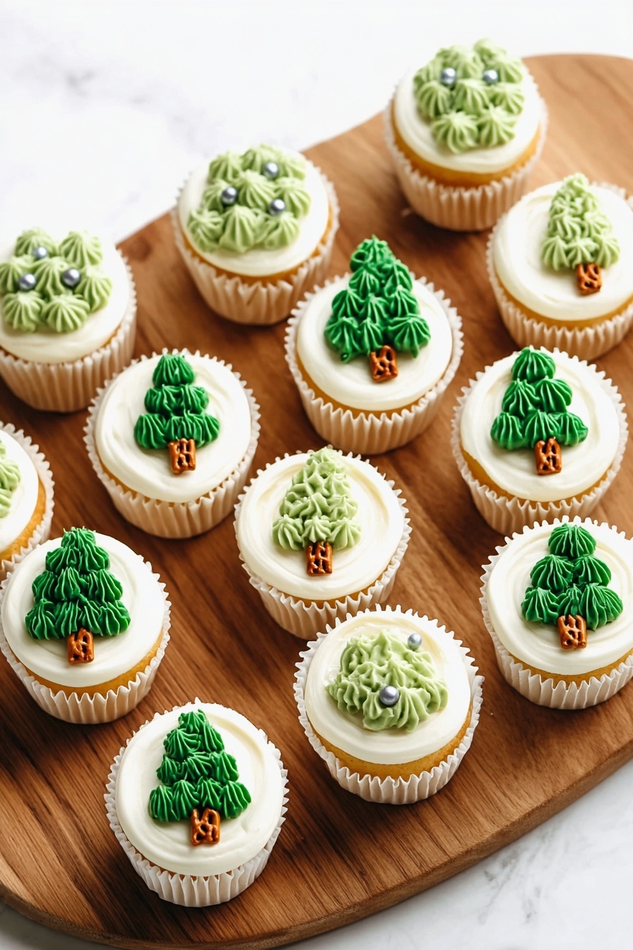 Christmas Vanilla Cupcakes with Buttercream Recipe - Serving