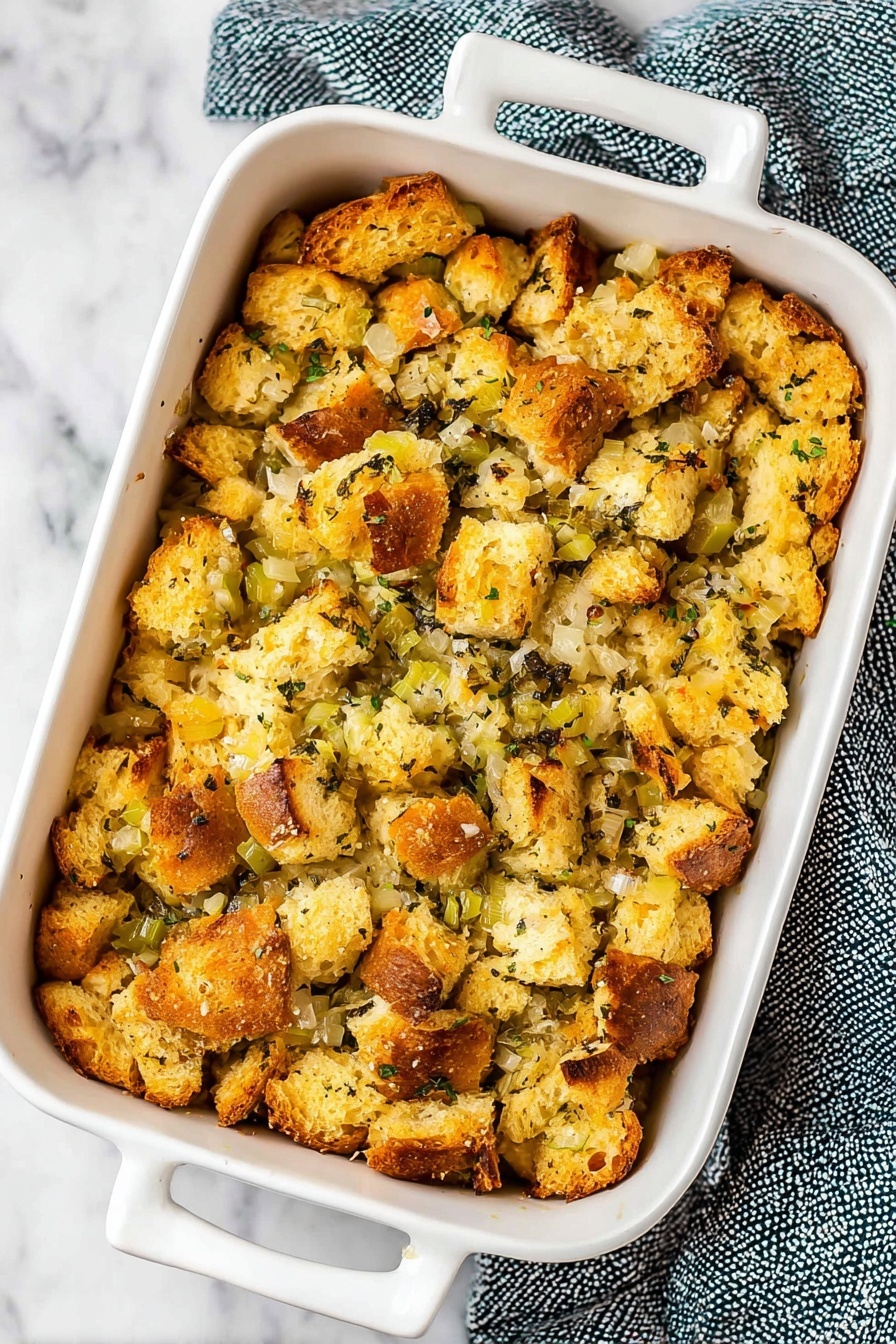 Homemade Stuffing Recipe with Fresh Herbs Recipe - Serving
