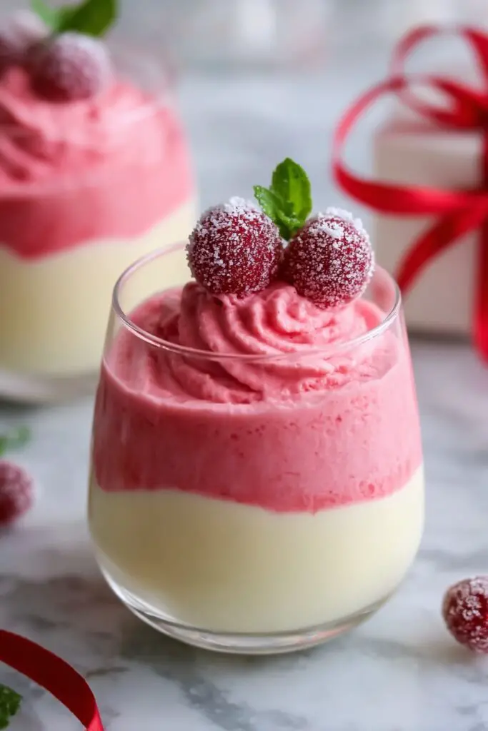 Festive Cranberry Mousse Cups Recipe