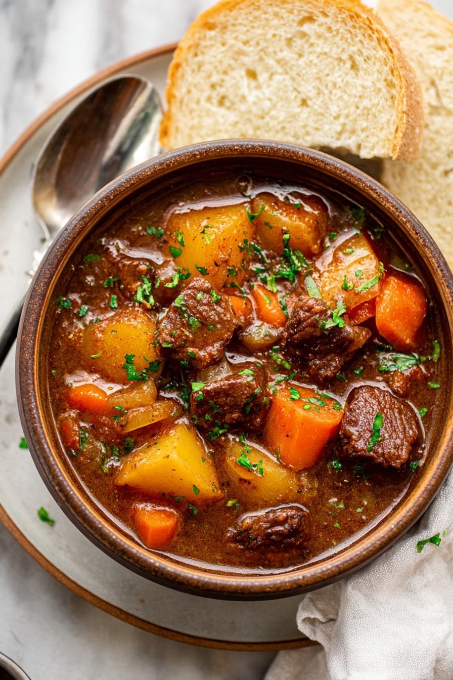 Slow Cooker Venison Stew Recipe - Serving