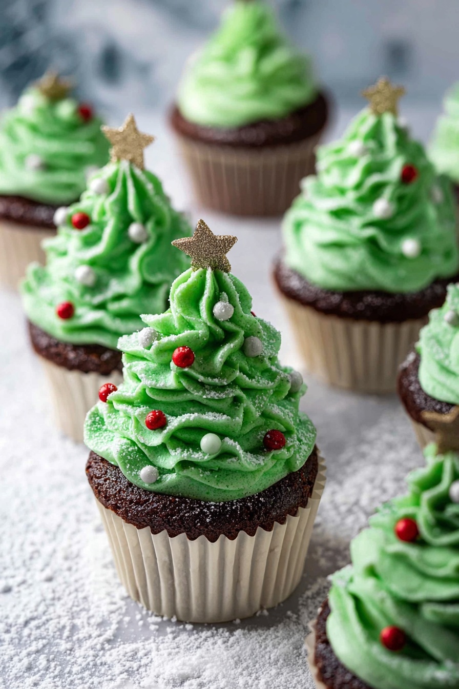 Christmas Tree Cupcakes Recipe - Serving