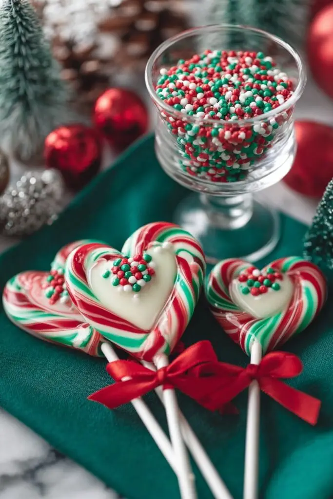 Candy Cane Heart Lollipops Recipe