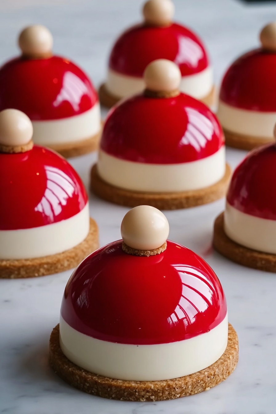 Santa Claus Dome Cakes Recipe - Serving