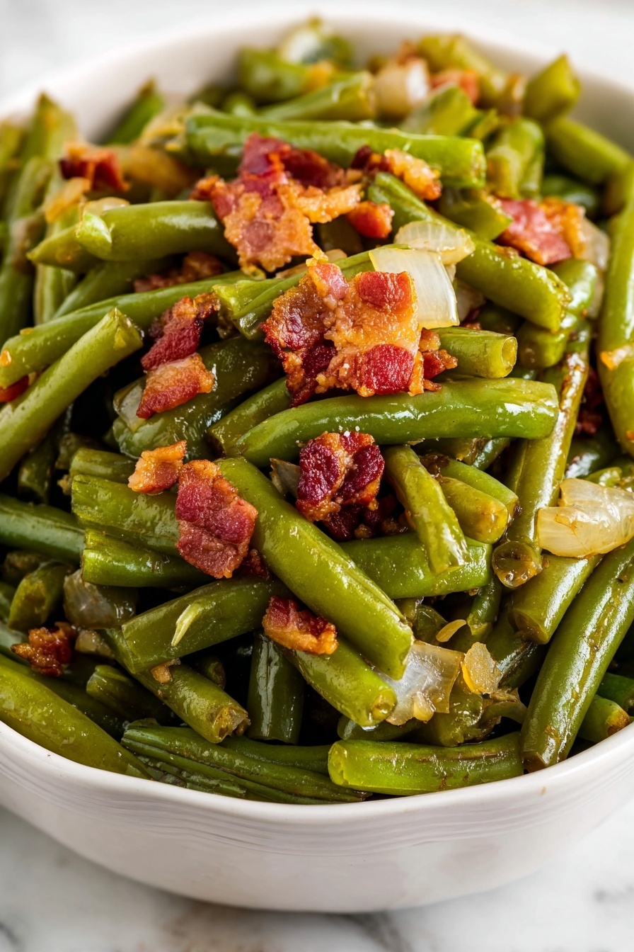 Slow Cooker Bacon Green Beans Recipe - Serving