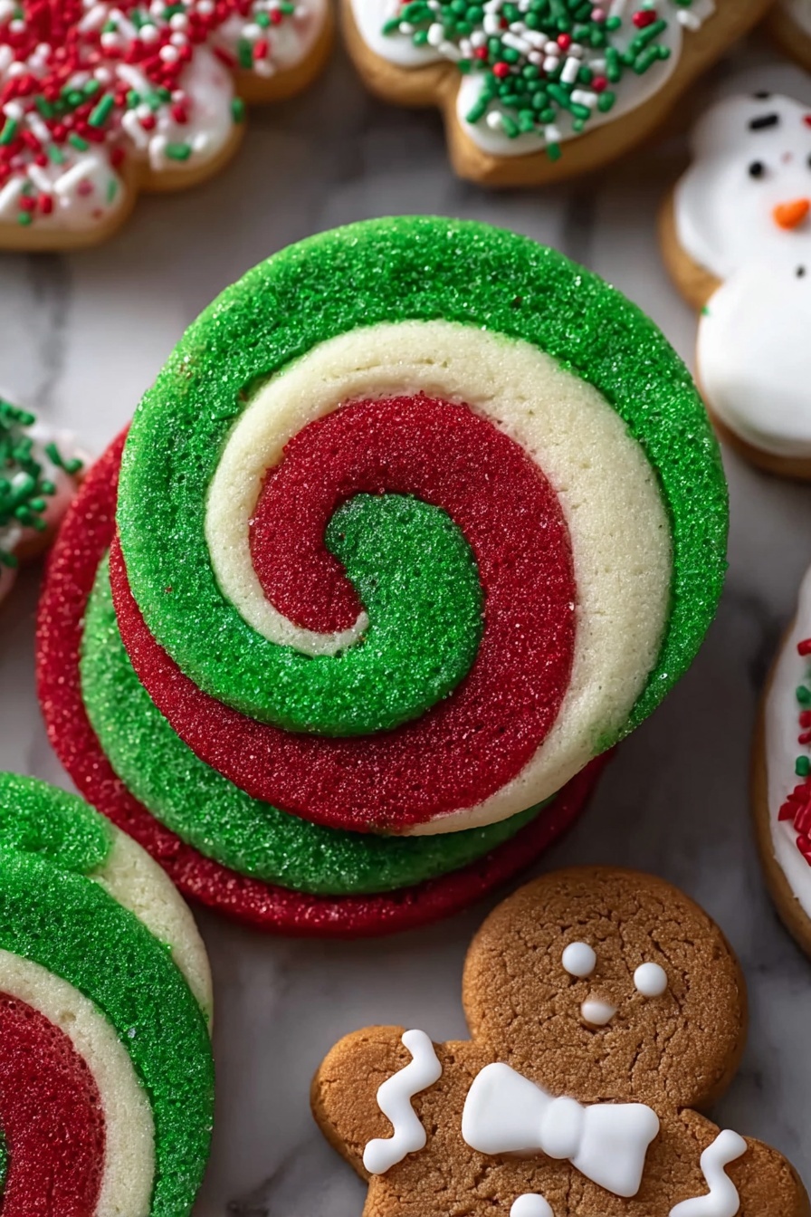 Colorful Swirled Christmas Cookies Recipe