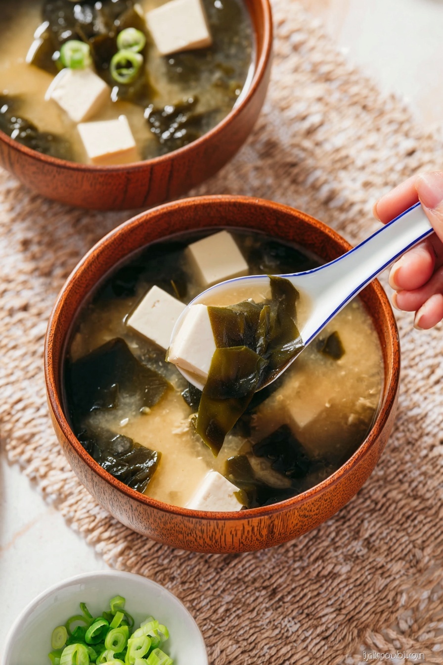 Easy Miso Soup Recipe - Serving