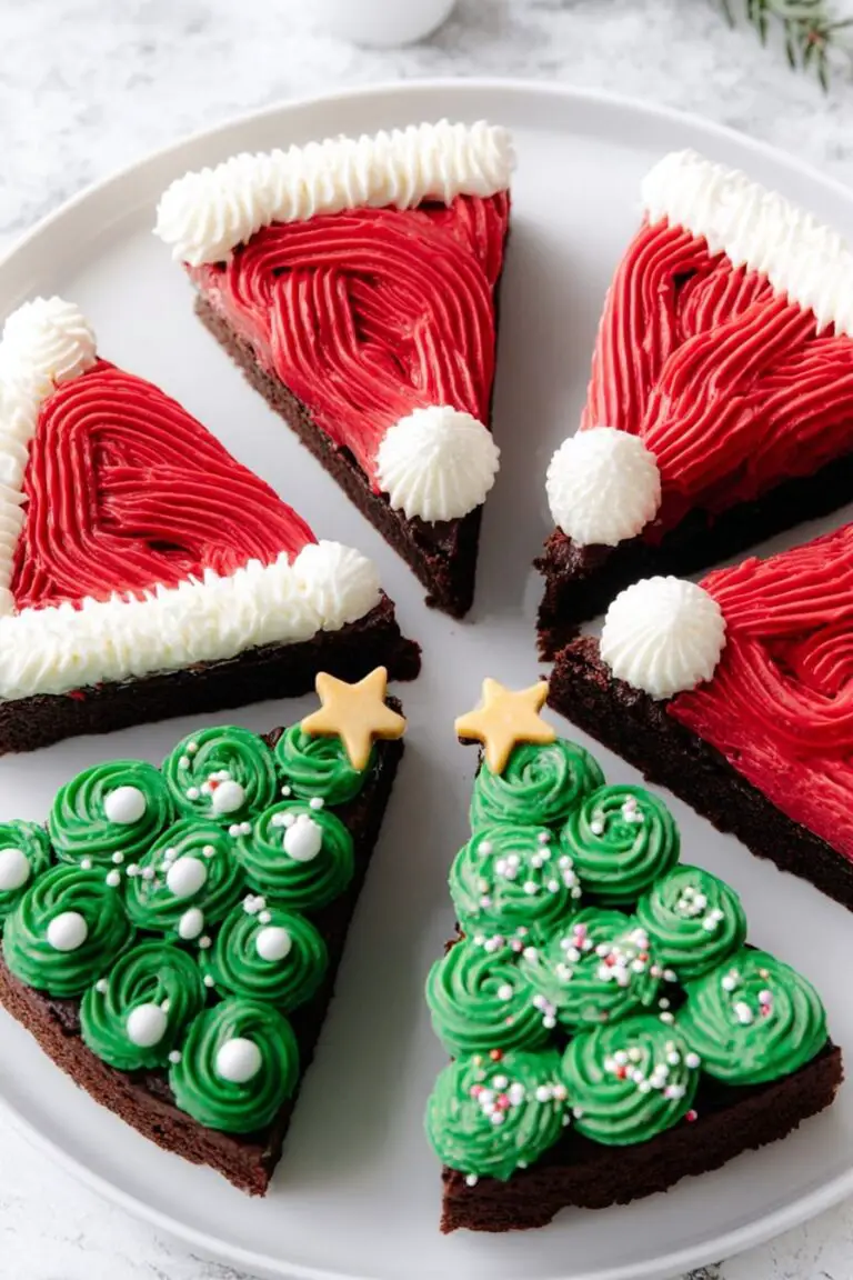 Christmas Tree Brownies with Festive Frosting Recipe