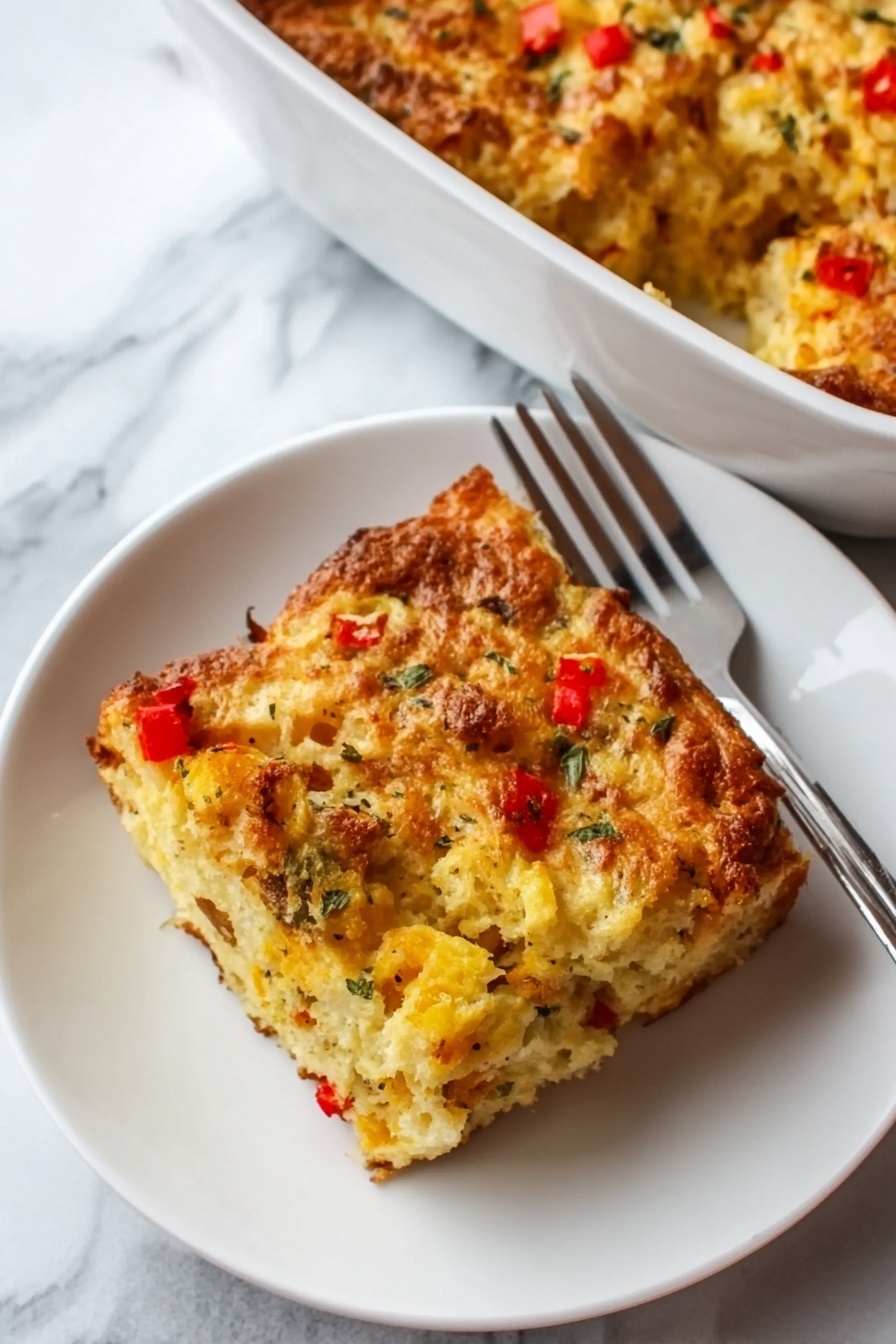 Leftover Cornbread Breakfast Casserole Recipe - Recipe Step