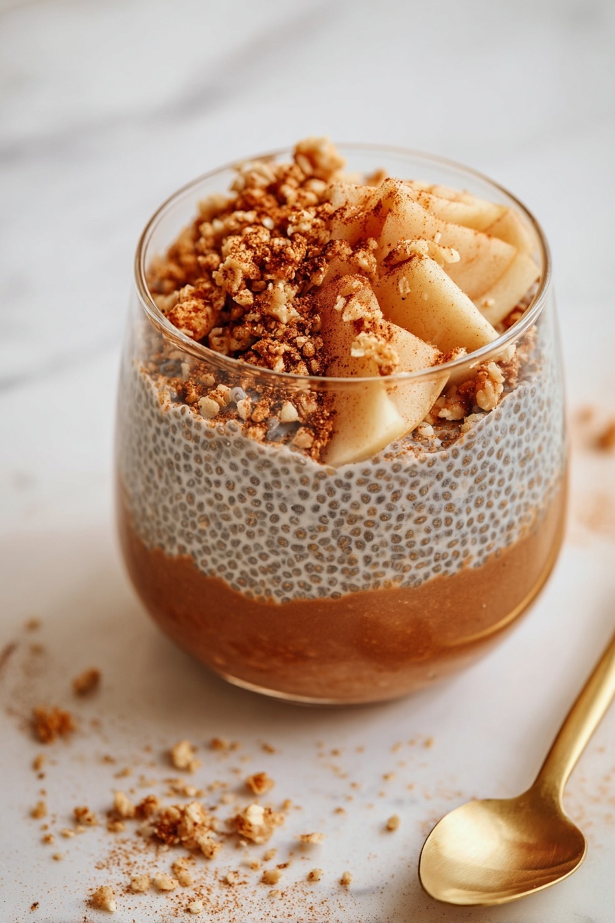Apple Cinnamon Chia Pudding with Crispy Crumble Recipe - Serving