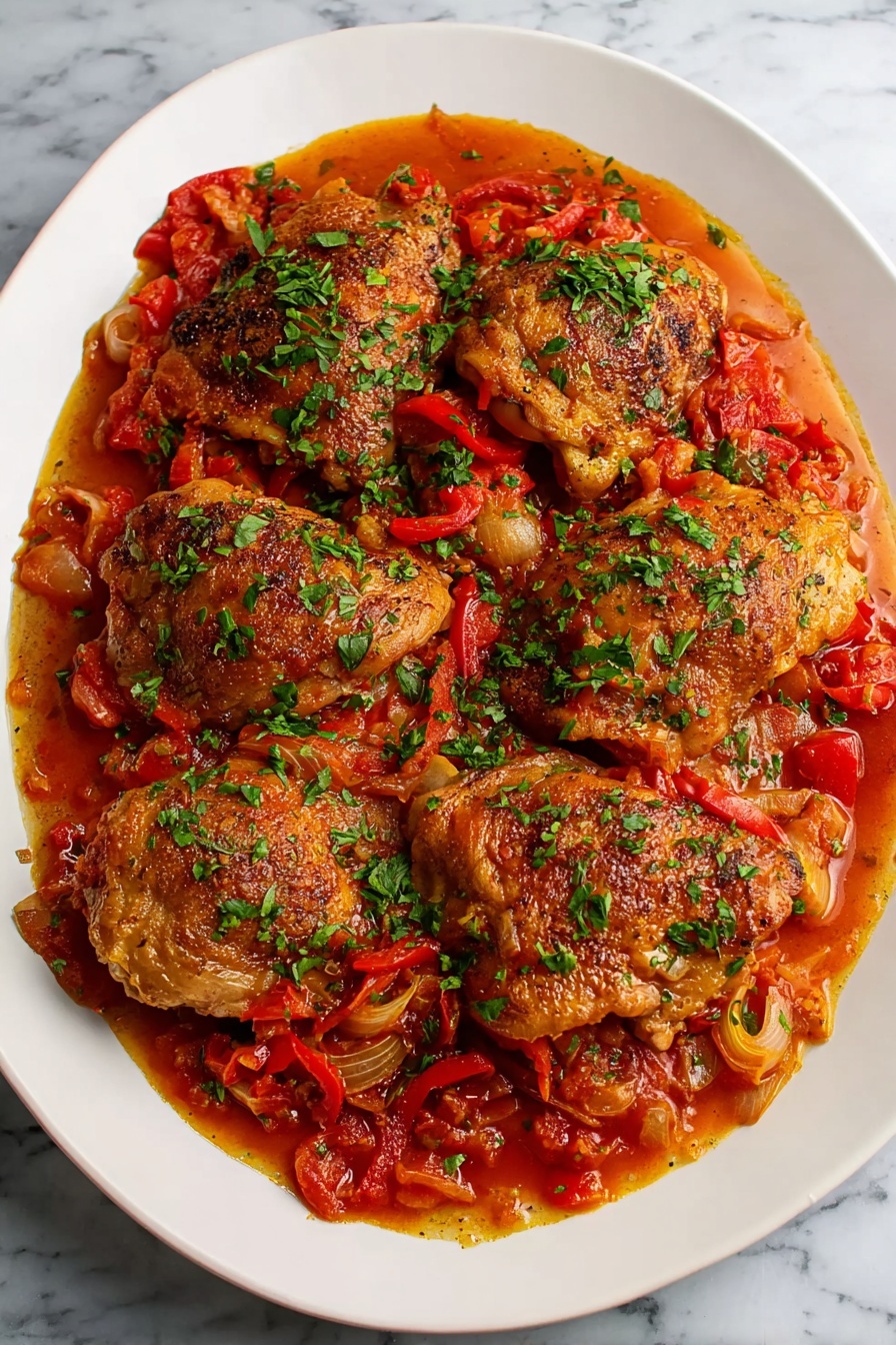 Classic Chicken Cacciatore Recipe - Serving