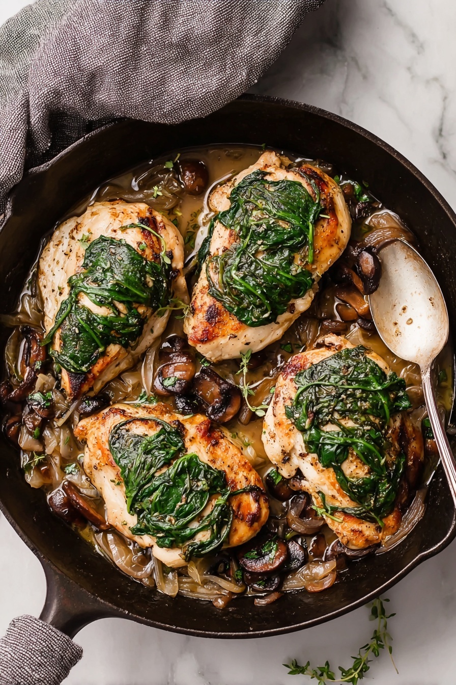 Stuffed Chicken Breast with Spinach and Mushrooms Recipe - Serving